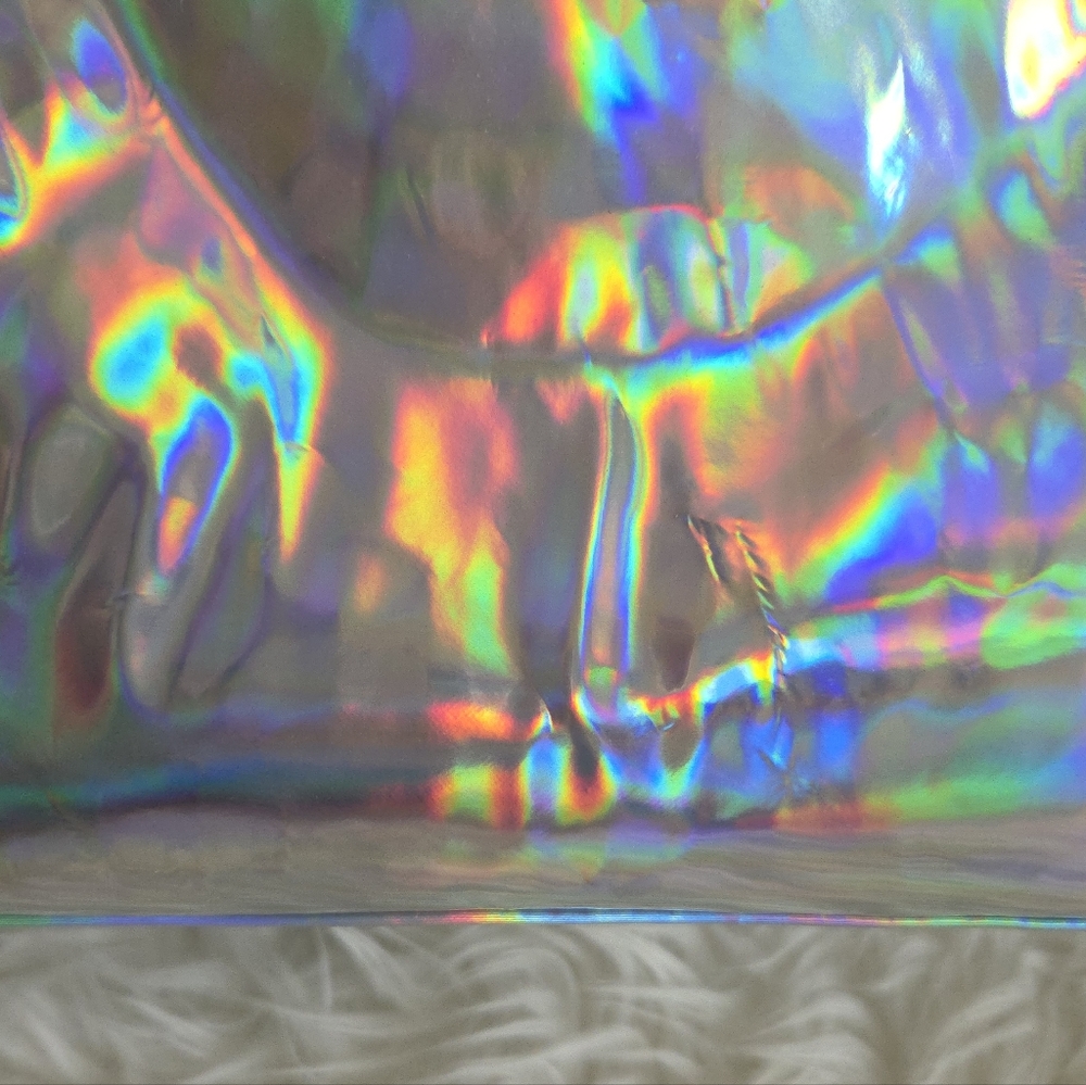 NWT Current Mood x Dolls Kill Holographic Prism Weekender Duffle Tote Bag - Picture 11 of 13